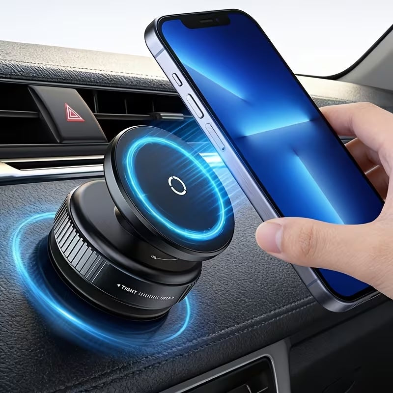Vacuum Magnetic Suction Cup Phone Mount with 360 Degree Rotation, Handsfree Magnetic Suction Phone Holders for Car/Smooth Surface/Travel/Gym/Home/Office, Compatible with iPhone 16/15/14/13